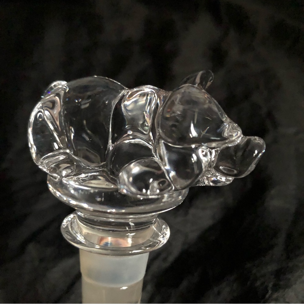 Vintage Mikasa Crystal Bottle Stopper - Farm Friend Pig - Picture 14 of 15